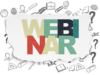 Image showing Education concept: Webinar on Torn Paper background