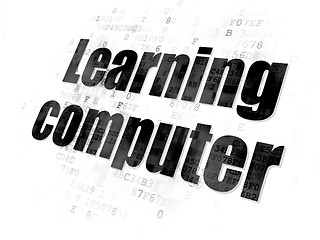 Image showing Studying concept: Learning Computer on Digital background