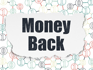 Image showing Finance concept: Money Back on Torn Paper background