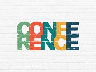 Image showing Finance concept: Conference on wall background