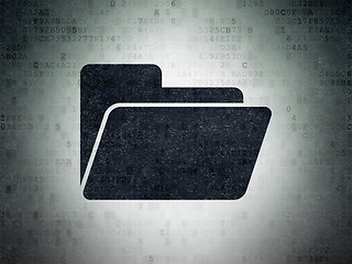Image showing Finance concept: Folder on Digital Paper background