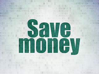 Image showing Money concept: Save Money on Digital Paper background