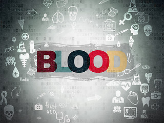 Image showing Medicine concept: Blood on Digital Paper background