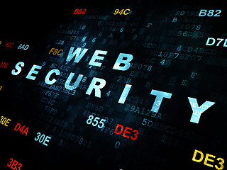 Image showing Web development concept: Web Security on Digital background