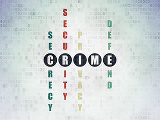 Image showing Safety concept: word Crime in solving Crossword Puzzle