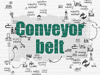Image showing Industry concept: Conveyor Belt on wall background