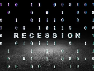 Image showing Finance concept: Recession in grunge dark room