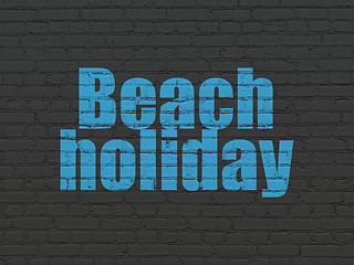 Image showing Tourism concept: Beach Holiday on wall background