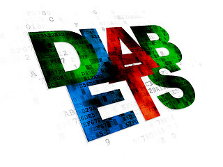 Image showing Medicine concept: Diabets on Digital background