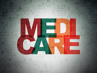 Image showing Medicine concept: Medicare on Digital Paper background