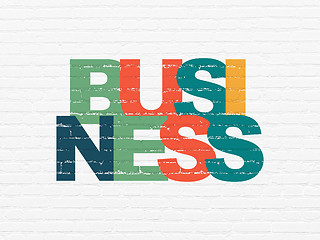 Image showing Business concept: Business on wall background