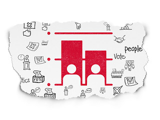 Image showing Politics concept: Election on Torn Paper background