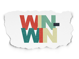 Image showing Finance concept: Win-Win on Torn Paper background
