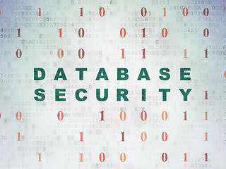 Image showing Protection concept: Database Security on Digital Paper background