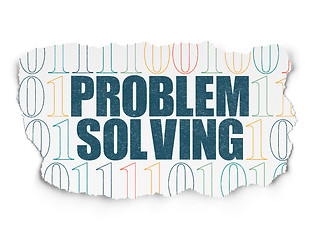 Image showing Business concept: Problem Solving on Torn Paper background