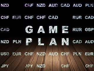 Image showing Finance concept: Game Plan in grunge dark room