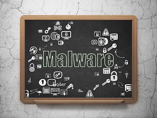 Image showing Safety concept: Malware on School Board background