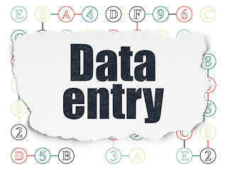 Image showing Information concept: Data Entry on Torn Paper background