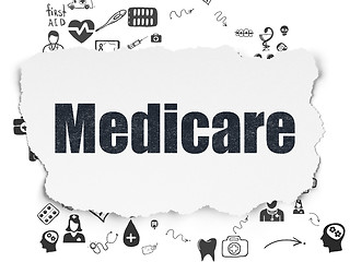 Image showing Health concept: Medicare on Torn Paper background