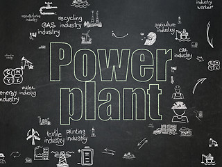 Image showing Industry concept: Power Plant on School Board background