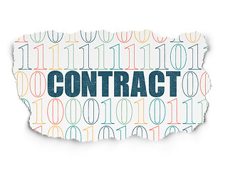 Image showing Finance concept: Contract on Torn Paper background