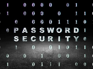 Image showing Safety concept: Password Security in grunge dark room