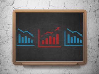 Image showing Business concept: growth graph icon on School Board background