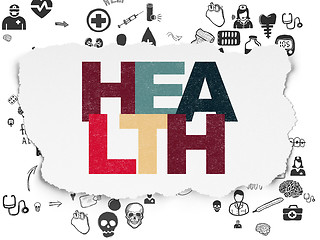 Image showing Healthcare concept: Health on Torn Paper background