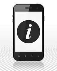 Image showing Web development concept: Smartphone with Information on display