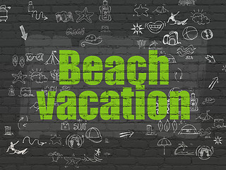 Image showing Tourism concept: Beach Vacation on wall background