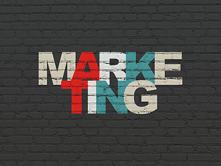 Image showing Marketing concept: Marketing on wall background