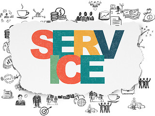 Image showing Business concept: Service on Torn Paper background