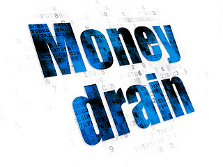 Image showing Banking concept: Money Drain on Digital background