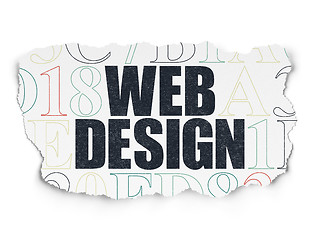 Image showing Web design concept: Web Design on Torn Paper background