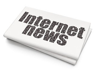 Image showing News concept: Internet News on Blank Newspaper background