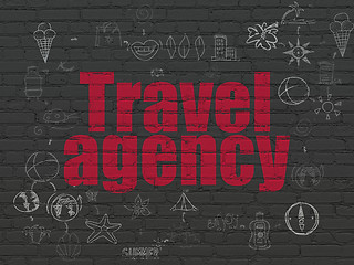 Image showing Vacation concept: Travel Agency on wall background