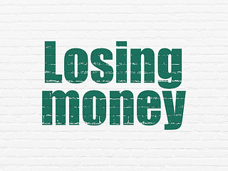 Image showing Currency concept: Losing Money on wall background