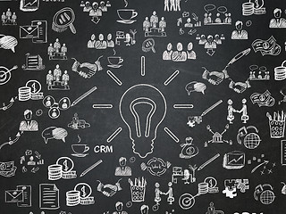 Image showing Business concept: Light Bulb on School Board background