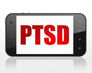 Image showing Healthcare concept: Smartphone with PTSD on display