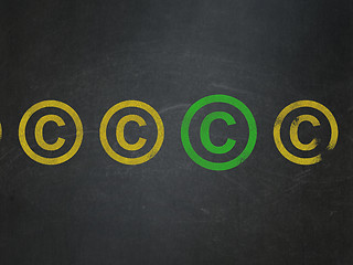 Image showing Law concept: copyright icon on School Board background