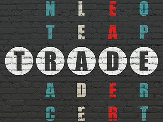 Image showing Finance concept: word Trade in solving Crossword Puzzle