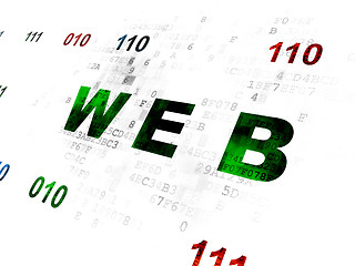 Image showing Web development concept: Web on Digital background