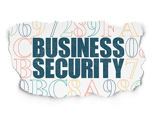 Image showing Privacy concept: Business Security on Torn Paper background