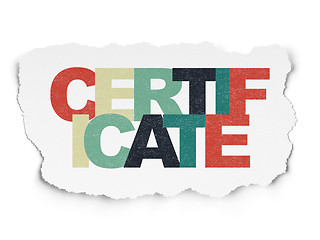 Image showing Law concept: Certificate on Torn Paper background