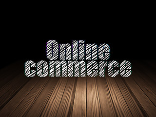 Image showing Business concept: Online Commerce in grunge dark room