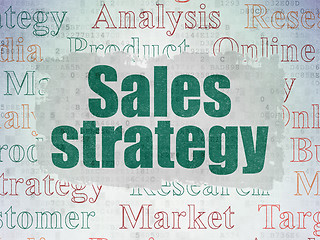 Image showing Marketing concept: Sales Strategy on Digital Paper background