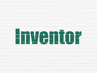 Image showing Science concept: Inventor on wall background