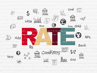 Image showing Currency concept: Rate on wall background