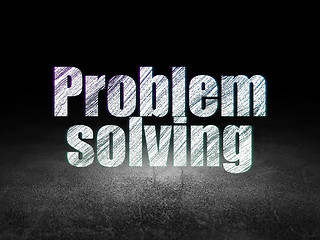 Image showing Finance concept: Problem Solving in grunge dark room
