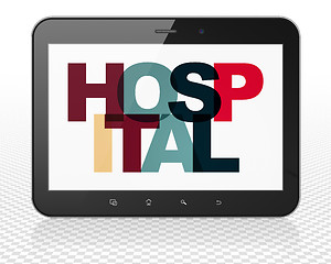 Image showing Health concept: Tablet Pc Computer with Hospital on  display